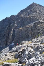 Stephen checks out the outlet cascade from wildhorse lake [sun sep 2 14:10:46 mdt 2018]